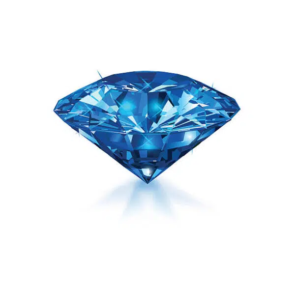 Blue Diamond - 1.12 carat - Round Shape - VVS colour grade