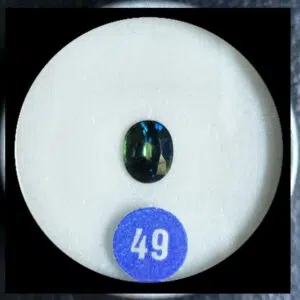 Australian Sapphire Green-Blue, 1.28 Carats, Oval