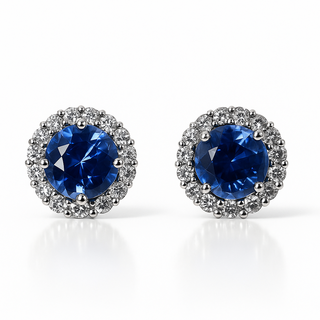 317284R Blue Sapphire Earrings