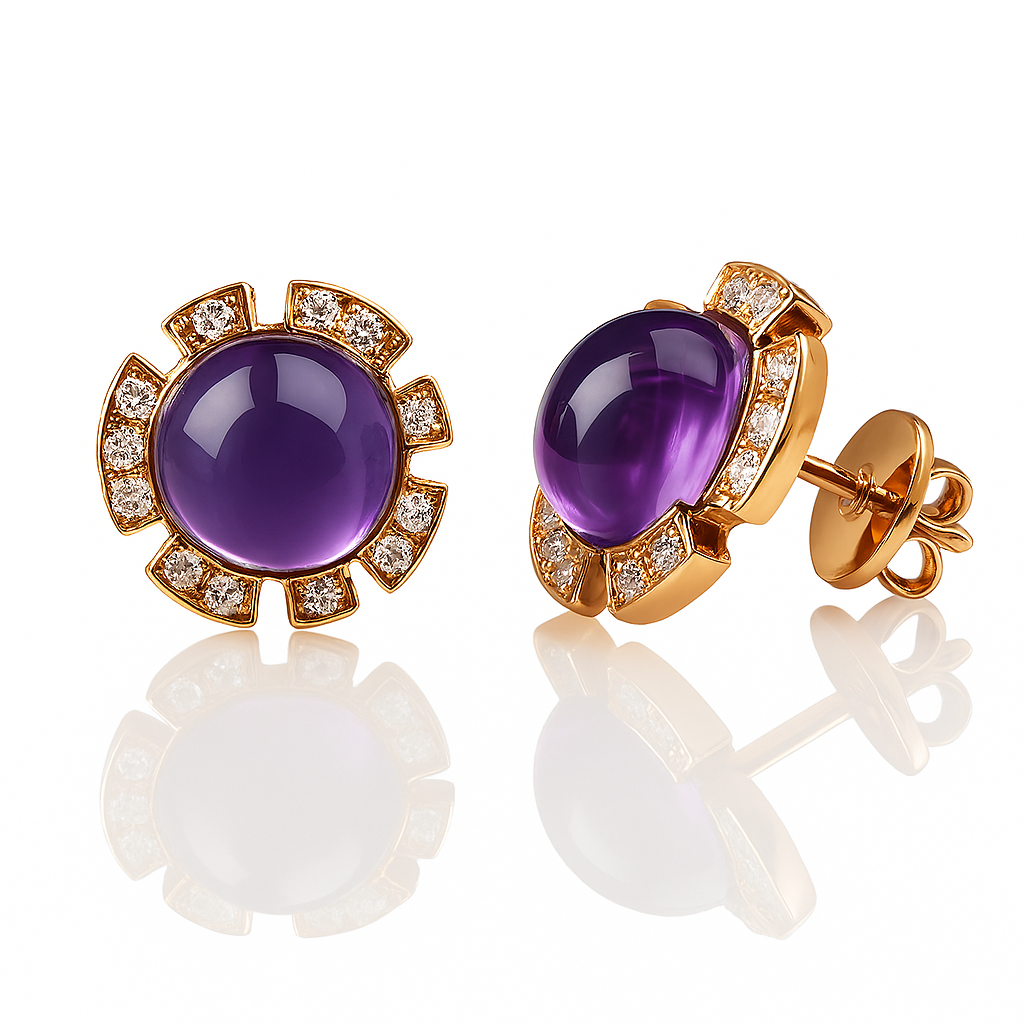 484760F Ametyst Earrings