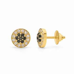 Diamonds & Onix Earrings