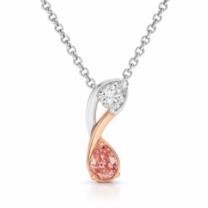 Padparadscha & Diamond Pendant