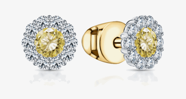 Yellow Diamond Earrings